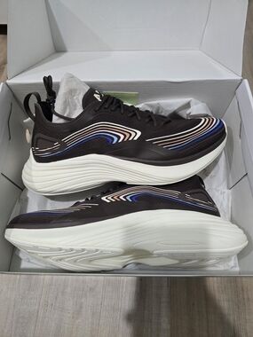 APL Streamline Men's Dark Brown Sneakers with Blue and Cream Accents